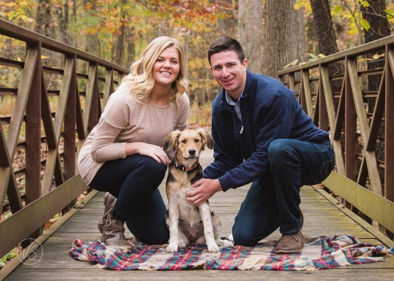 Hayley and Devin's engagement photos with dog