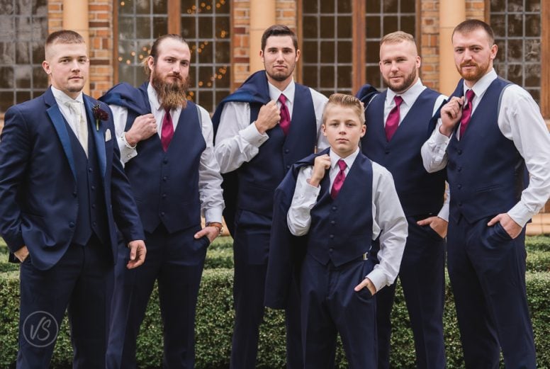 Groom and groomsmen Nazareth Hall