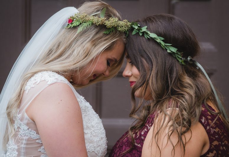 Bride with maid of honor