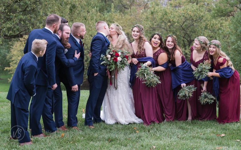 Bride and groom with bridal party