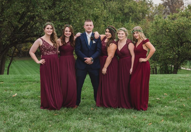 Joey with bridesmaids